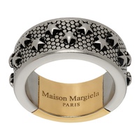 메종마르지엘라 Maison Margiela Silver & Gold Star Ring 241168F024013