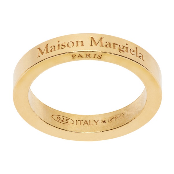 메종마르지엘라 메종마르지엘라 Maison Margiela Gold Logo Ring 241168F024015