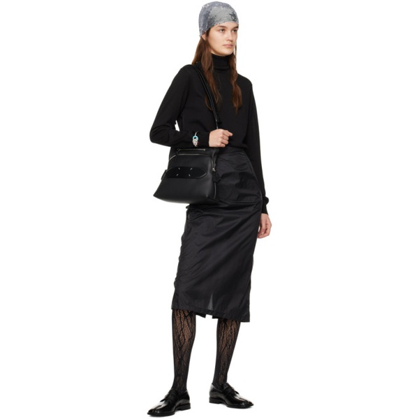 메종마르지엘라 메종마르지엘라 Maison Margiela Black Vented Midi Skirt 241168F092011