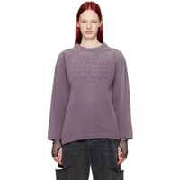 메종마르지엘라 Maison Margiela Purple Embroidered Sweatshirt 241168F098001