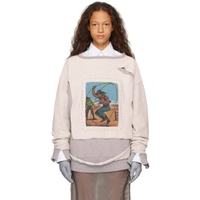 메종마르지엘라 Maison Margiela Gray & 오프화이트 Off-White Layered Sweatshirt 241168F098004