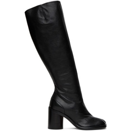 메종마르지엘라 Maison Margiela Black Tabi Knee-High Boots 241168F115000