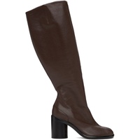 메종마르지엘라 Maison Margiela Brown Tabi Knee-High Tall Boots 241168F115002