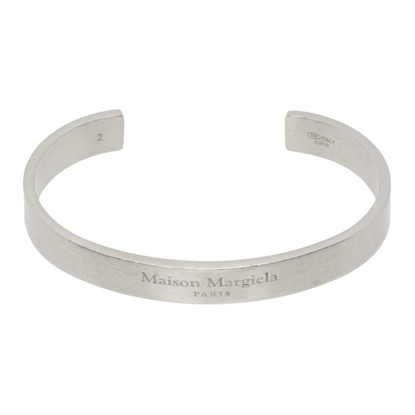 메종마르지엘라 메종마르지엘라 Maison Margiela Silver Logo Bracelet 241168M142002