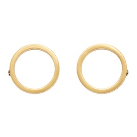 메종마르지엘라 Maison Margiela Gold Stud Earrings 241168M144001