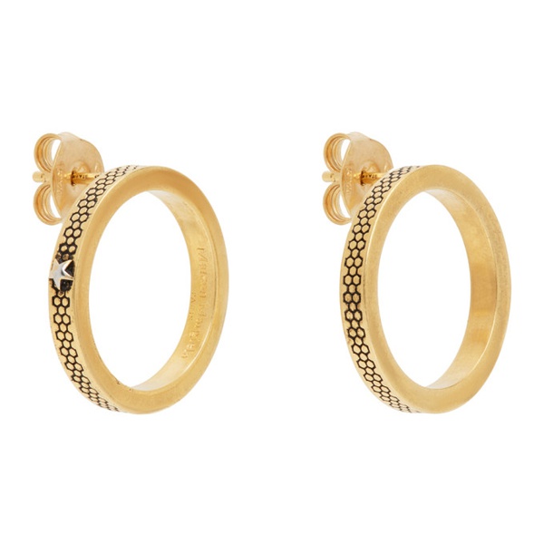 메종마르지엘라 메종마르지엘라 Maison Margiela Gold Stud Earrings 241168M144001