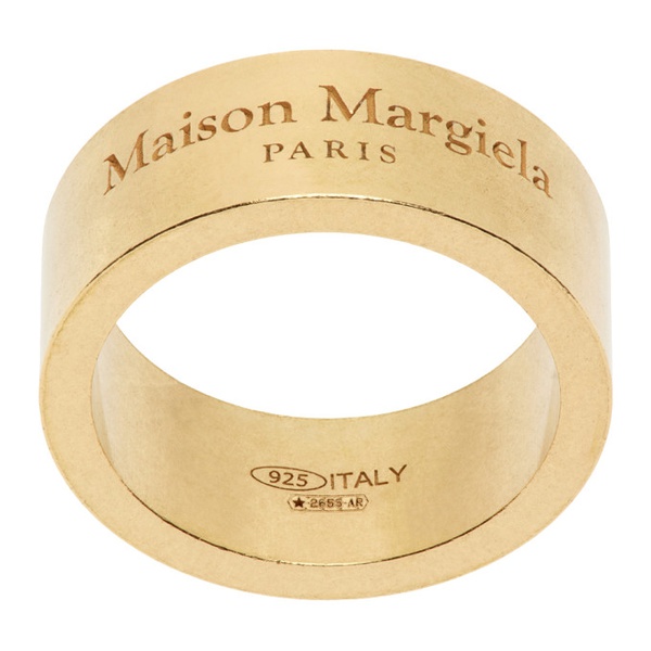 메종마르지엘라 메종마르지엘라 Maison Margiela Gold Logo Ring 241168M147011