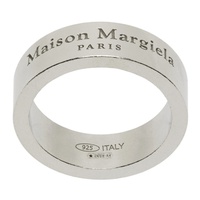 메종마르지엘라 Maison Margiela Silver Logo Ring 241168M147012