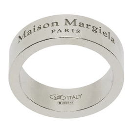 메종마르지엘라 Maison Margiela Silver Logo Ring 241168M147012