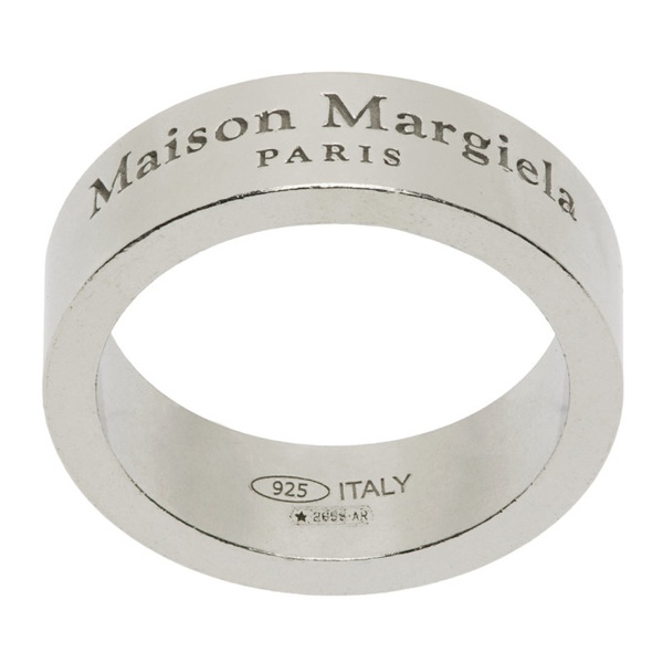 메종마르지엘라 메종마르지엘라 Maison Margiela Silver Logo Ring 241168M147012