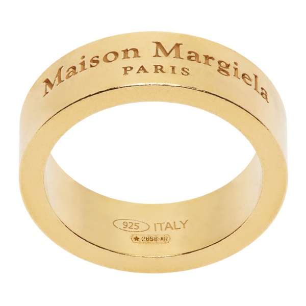 메종마르지엘라 메종마르지엘라 Maison Margiela Gold Logo Ring 241168M147013