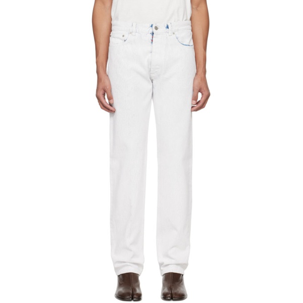 메종마르지엘라 메종마르지엘라 Maison Margiela White 5-Pocket Jeans 241168M186010