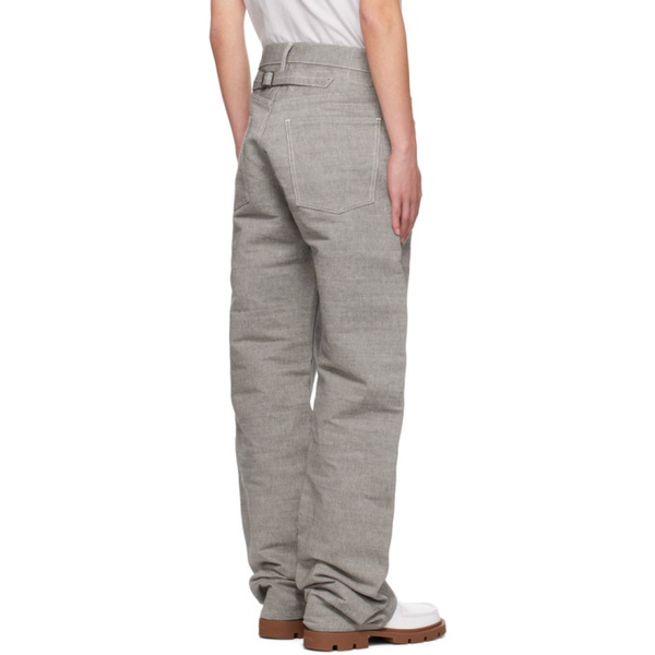 메종마르지엘라 메종마르지엘라 Maison Margiela Gray Cinch Strap Trousers 241168M186012