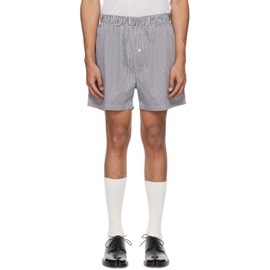 메종마르지엘라 Maison Margiela Black & White Striped Shorts 241168M193002