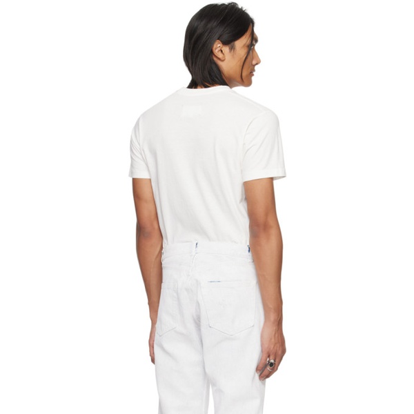 메종마르지엘라 메종마르지엘라 Maison Margiela White Reverse T-Shirt 241168M213013