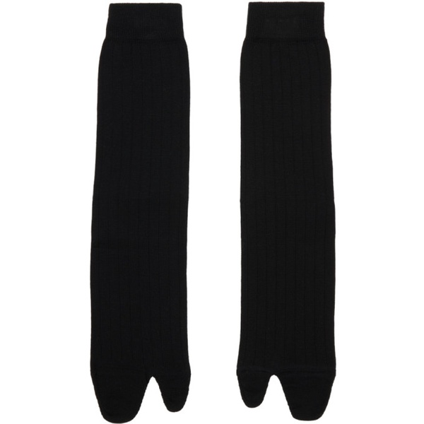 메종마르지엘라 메종마르지엘라 Maison Margiela Black Bootleg Socks 241168M220011