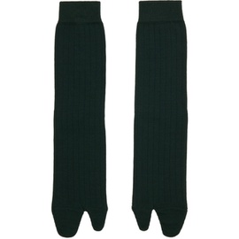 메종마르지엘라 Maison Margiela Green Bootleg Socks 241168M220012