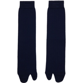 메종마르지엘라 Maison Margiela Navy Bootleg Socks 241168M220013