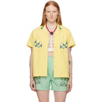 보디 Bode Yellow Chicory Shirt 241169F109034