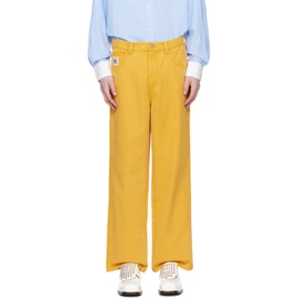 보디 Bode Yellow Knolly Brook Trousers 241169M191022