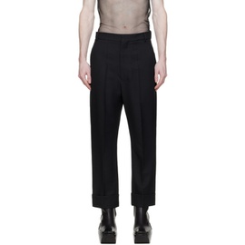 랜덤 아이덴티티즈 Random Identities Black Slim-Fit Trousers 241172M191005