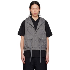 엔지니어드가먼츠 Engineered Garments Gray Hooded Vest 241175M185009
