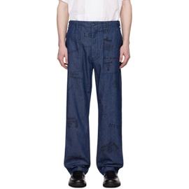 엔지니어드가먼츠 Engineered Garments Indigo Graffiti Jeans 241175M186003