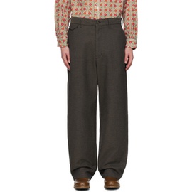엔지니어드가먼츠 Engineered Garments Brown Officer Trousers 241175M191025
