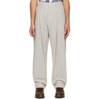 엔지니어드가먼츠 Engineered Garments 오프화이트 Off-White & Navy WP Trousers 241175M191029