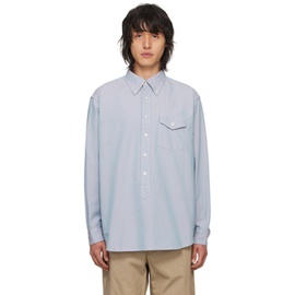 엔지니어드가먼츠 Engineered Garments Blue Iridescent Shirt 241175M192001