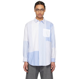 엔지니어드가먼츠 Engineered Garments White & Blue Patchwork Shirt 241175M192004