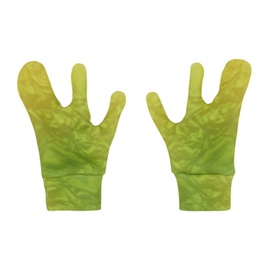 YAKU Green Three-Finger Gloves 241182M135000