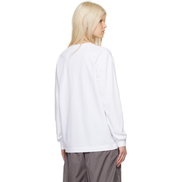 알렉산더왕 알렉산더 왕 Alexander Wang White Club Crystal Long Sleeve T-Shirt 241187F110000