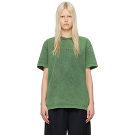 알렉산더 왕 Alexander Wang Green Embossed T-Shirt 241187F110006