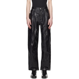 알렉산더 왕 Alexander Wang Black Paneled Leather Pants 241187M189000