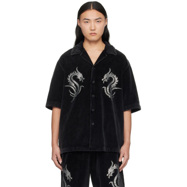 알렉산더왕 알렉산더 왕 Alexander Wang Black Dragon Hotfix Shirt 241187M192000