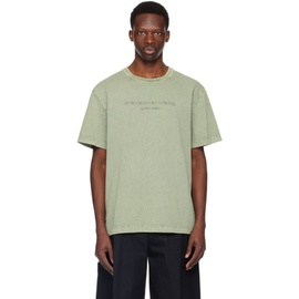 알렉산더 왕 Alexander Wang Green Embossed T-Shirt 241187M213003