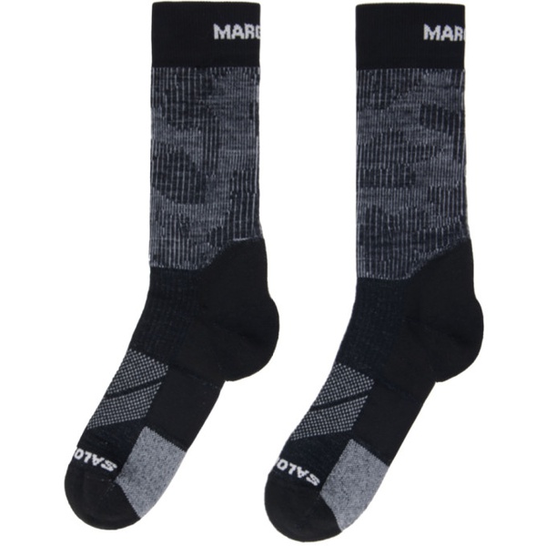 살로몬 MM6 메종 마르지엘라 MM6 메종마르지엘라 Maison Margiela Black 살로몬 Salomon 에디트 Edition Ultra Socks 241188F076000