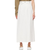 MM6 메종 마르지엘라 MM6 메종마르지엘라 Maison Margiela White 5-Pocket Denim Maxi Skirt 241188F093011