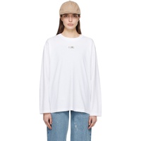 MM6 메종 마르지엘라 MM6 메종마르지엘라 Maison Margiela White Numeric Signature Long Sleeve T-Shirt 241188F110041
