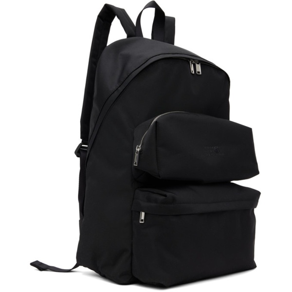  MM6 메종 마르지엘라 MM6 메종마르지엘라 Maison Margiela Black Three-Pocket Cordura Backpack 241188M166003