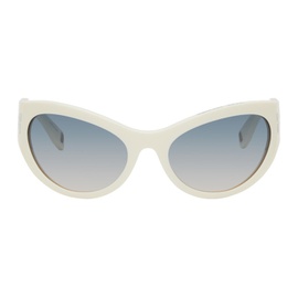 마크 제이콥스 Marc Jacobs White The Icon Wrapped Sunglasses 241190F005006
