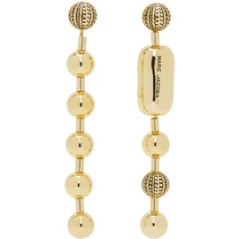 마크 제이콥스 Marc Jacobs Gold The Monogram Ball Chain Earrings 241190F022000