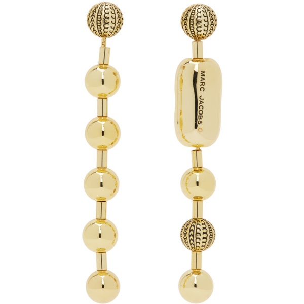 마크제이콥스 마크 제이콥스 Marc Jacobs Gold The Monogram Ball Chain Earrings 241190F022000