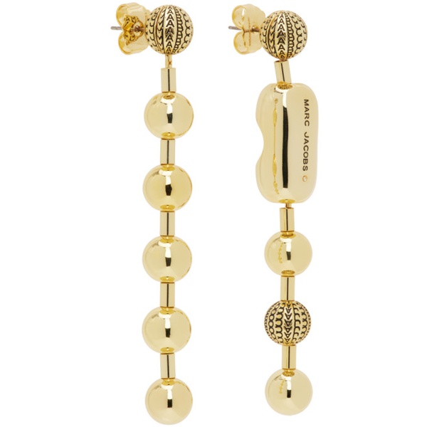 마크제이콥스 마크 제이콥스 Marc Jacobs Gold The Monogram Ball Chain Earrings 241190F022000