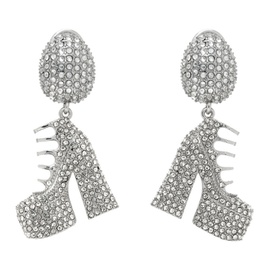 마크 제이콥스 Marc Jacobs Silver Kiki Crystal Boots Earrings 241190F022006