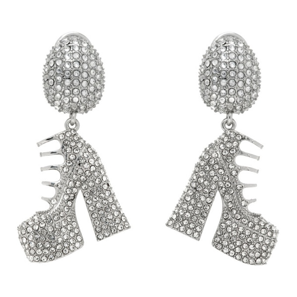마크제이콥스 마크 제이콥스 Marc Jacobs Silver Kiki Crystal Boots Earrings 241190F022006