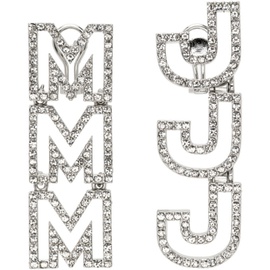 마크 제이콥스 Marc Jacobs Silver MJ Logo Crystal Earrings 241190F022011