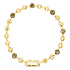 마크 제이콥스 Marc Jacobs Gold Monogram Ball Chain Necklace 241190F023000