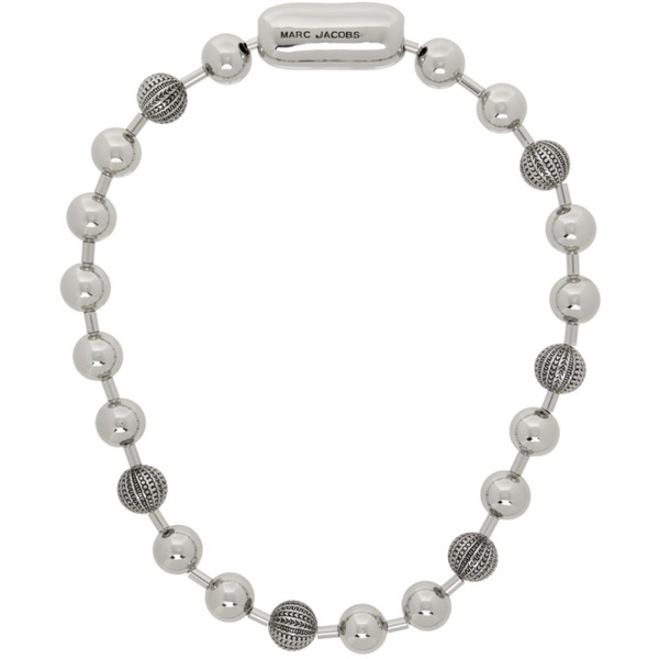 마크제이콥스 마크 제이콥스 Marc Jacobs Silver Monogram Ball Chain Necklace 241190F023001